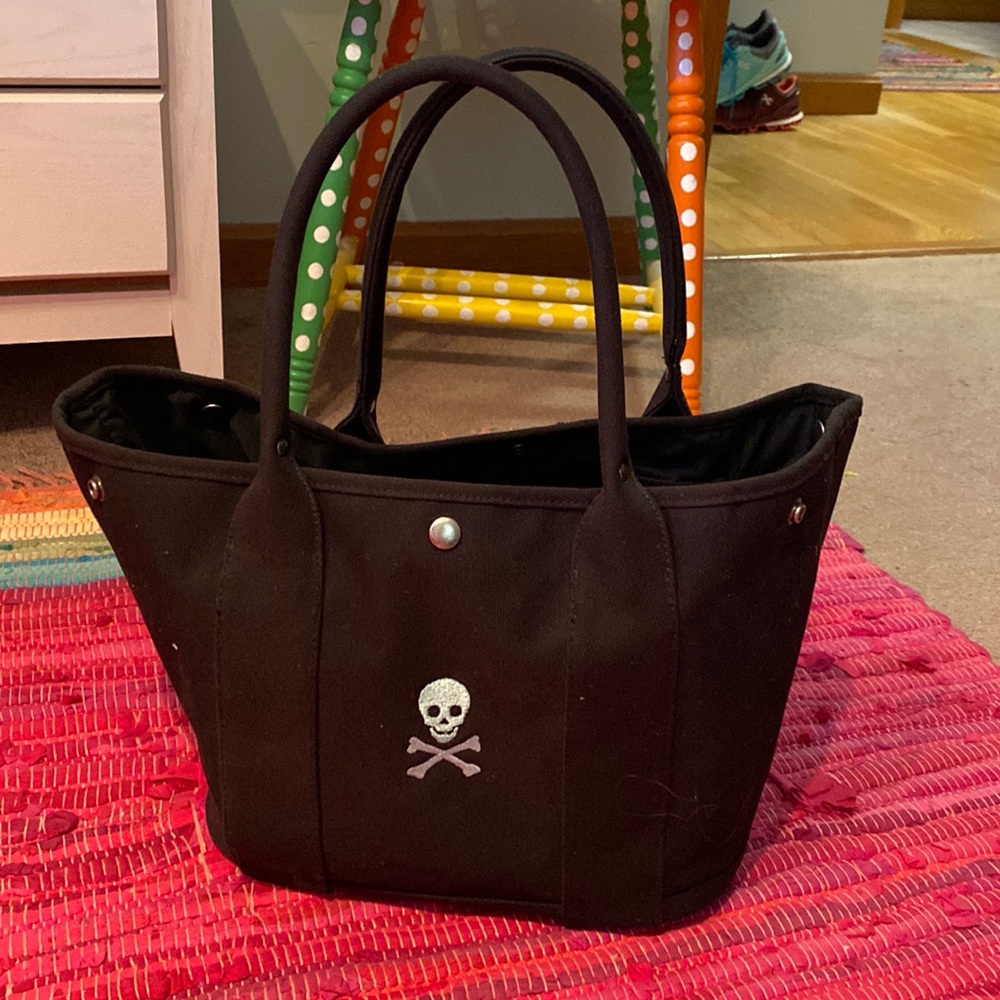 Black canvas tote